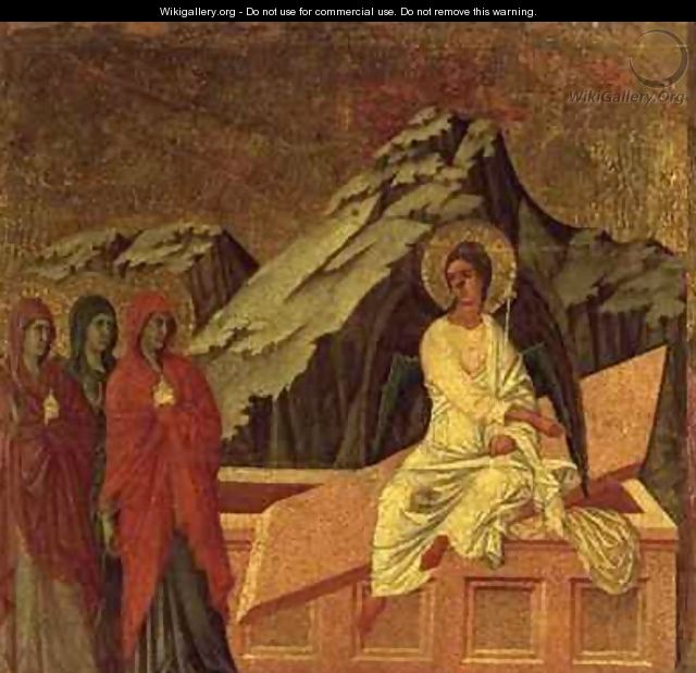 Maesta The Three Maries at Christs Tomb - Buoninsegna Duccio di