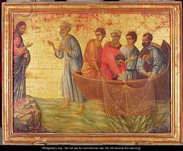 The Apparition on the Lake of Tiberiade - Buoninsegna Duccio di
