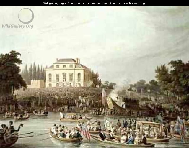 Arrival of the Watermen at Brandenburgh House - Matthew Dubourg