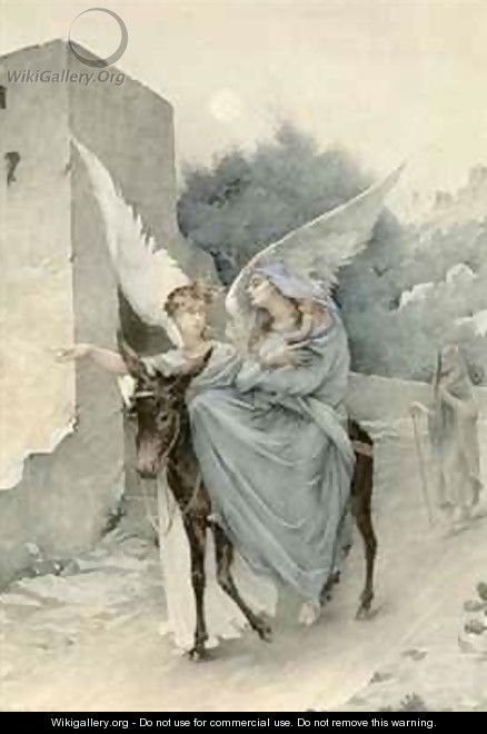 The Flight from Egypt - Edouard-Marie-Guillaume Dubufe