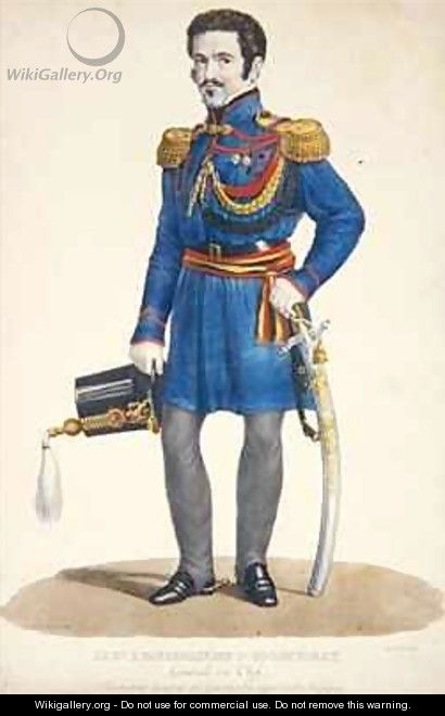 Emmanuel Vanderlinden General Baron of Hooghvorst commander of the Civil Guard of Belgium - (after) Droogers, S. de