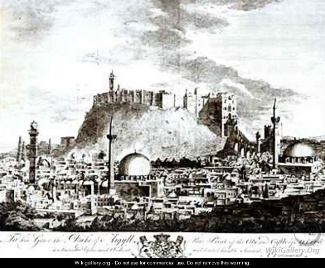 A view of the city and castle of Aleppo Syria - Alexander Drummond