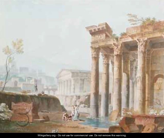 A Capriccio of Classical Ruins - Alexandre-Jean Dubois Drahonet