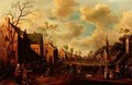 Peasants Merrymaking in a Village Street - Cornelius Droochsloot