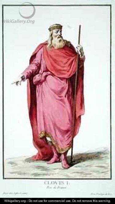 Clovis I 481-511 King of the Salian Franks - Pierre Duflos