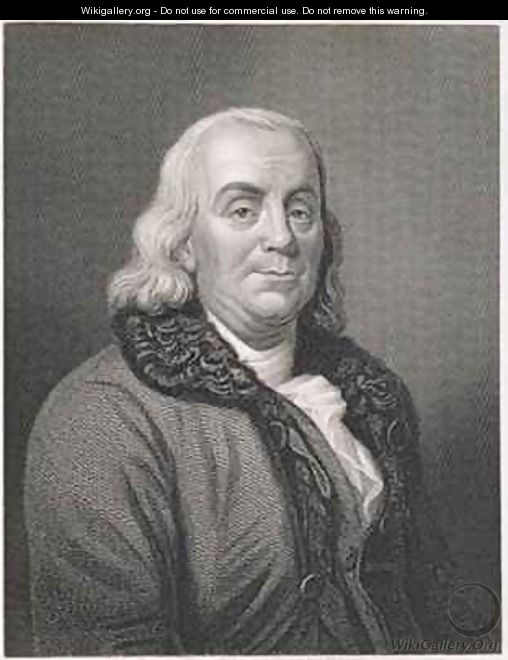 Portrait of Benjamin Franklin - (after) Duplessis, Joseph-Siffrede