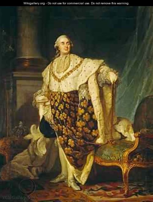 Louis XVI 1754-93 King of France in Coronation Robes - Joseph Siffrein Duplessis