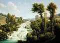 View from the Ile de Sora above the Waterfalls of the Chateau - Alexandre-Hyacinthe Dunouy