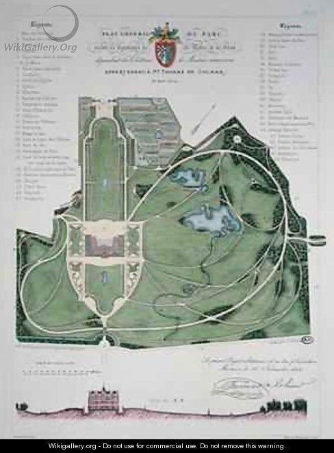 General Plan of the Garden of the Chateau de Maisons belonging to Thomas de Colmar - Francois Duvillers