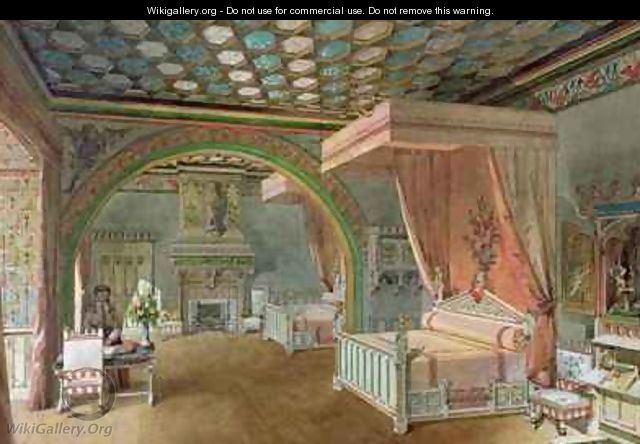 The Pink Room in the Chateau de Roquetaillade - Edmond Duthoit