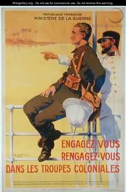 Recruitment poster for the French colonial forces - Gaston Dutriac