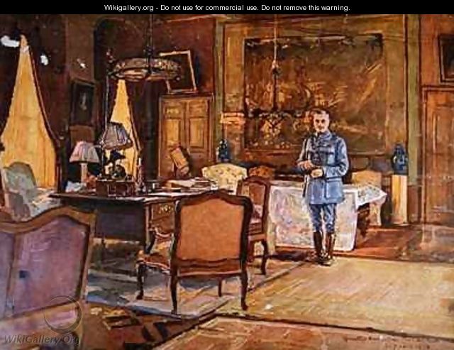 Marshal Ferdinand Foch in his headquarters - Charles Jules Duvent