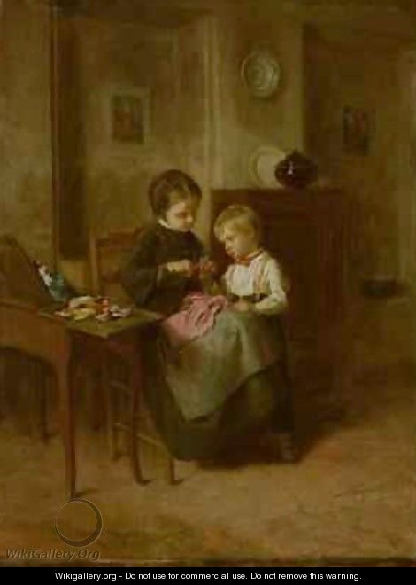 The Sewing Lesson 2 - Theophile Emmanuel Duverger