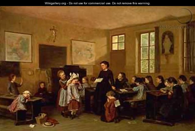 The naughty school children - Theophile Emmanuel Duverger