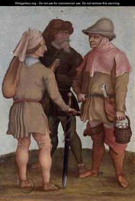 Three peasants - (after) Durer or Duerer, Albrecht