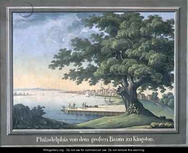 The Great Tree of Kingston with a view of Philadelphia behind - C.A. During