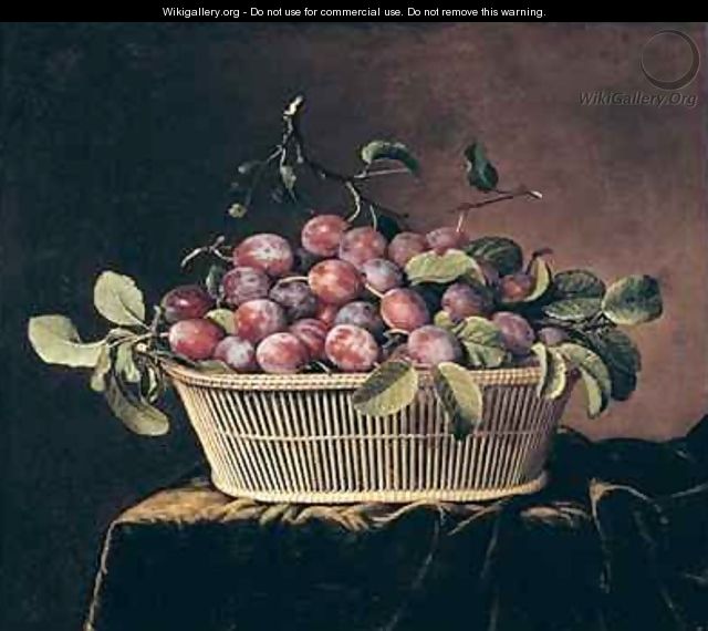 Basket of Plums - Pierre Dupuis