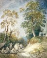 Wooded Landscape with Gypsy Encampment - Thomas Gainsborough