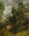 Wooded Landscape with Country House and Two Figures - Thomas Gainsborough