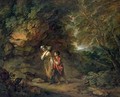 Rocky landscape with Hagar and Ishmael - Thomas Gainsborough