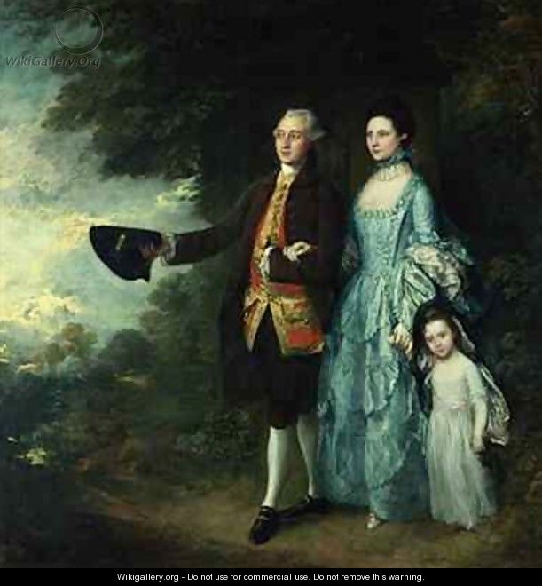 Mr and Mrs George Byam and their eldest daughter Selina - Thomas Gainsborough