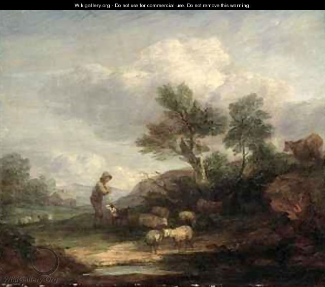 Landscape with Sheep 2 - Thomas Gainsborough
