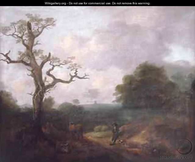 Landscape with a Cowherd - Thomas Gainsborough
