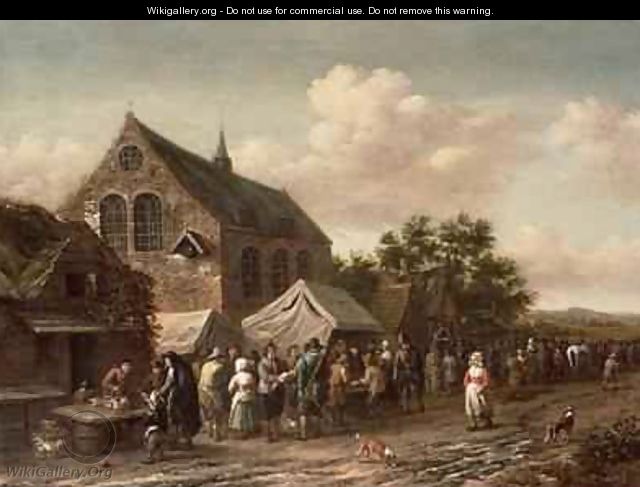 Poultry Market by a Church - Barend Gael or Gaal