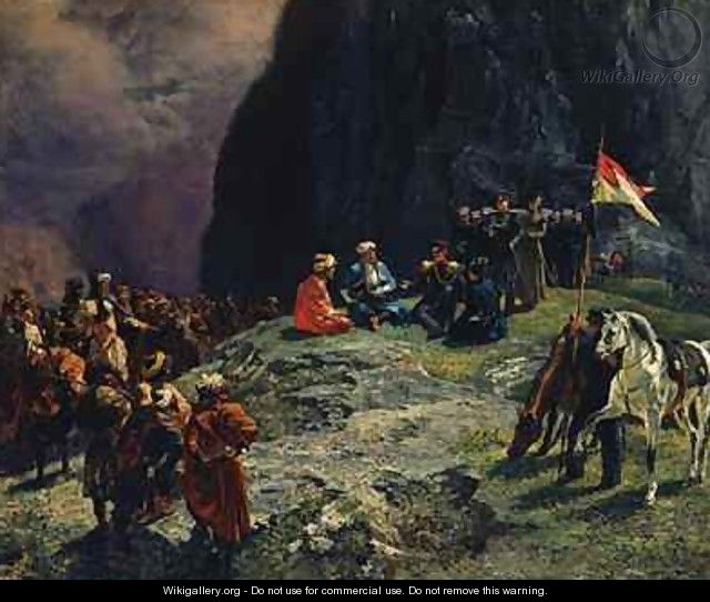 The Meeting of General Kluke von Klugenau and Imam Shamil in 1837 - Grigori Grigorevich Gagarin
