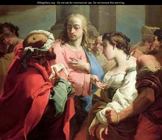 Christ and the Woman Taken in Adultery - Gaetano Gandolfi