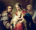 Madonna and Child with Saints John Anna and Rocco - Gaetano Gandolfi