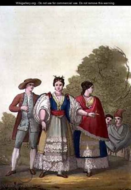 Peruvian Men and Women in Traditional Costume - Gallo Gallina