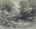Landscape with Farm Cart on a Winding Track between Trees - Thomas Gainsborough