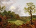 Wooded Landscape with a Cottage Sheep and a Reclining Shepherd - Thomas Gainsborough