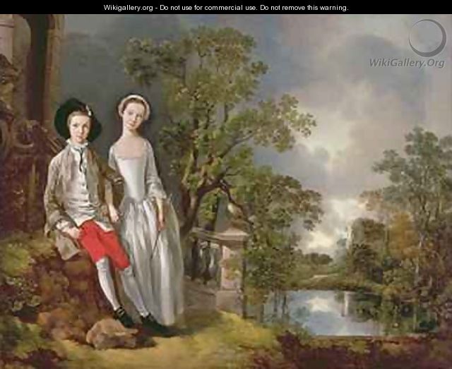 Portrait of Heneage Lloyd and his Sister Lucy - Thomas Gainsborough