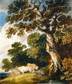 A wooded landscape with cattle and herdsmen - Gainsborough Dupont