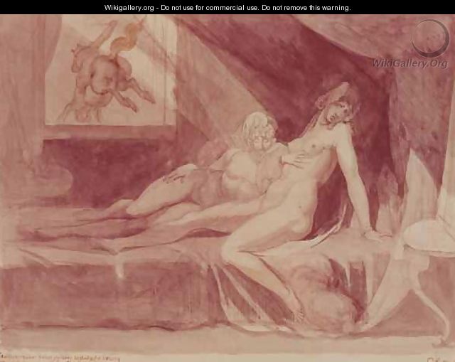 The Nightmare Leaving Two Sleeping Women - Johann Henry Fuseli