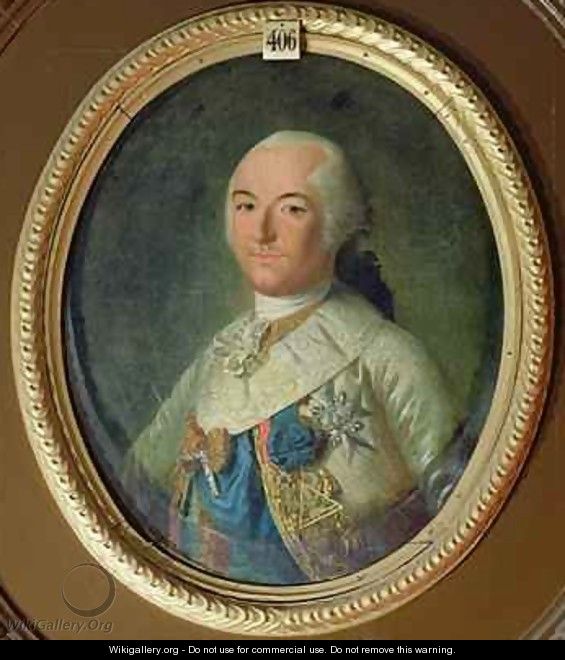Portrait of Louis Philippe Joseph dOrleans 1747-93 Duke of Chartres in the Costume of the Grand Master of the Freemasons - Michel Garnier