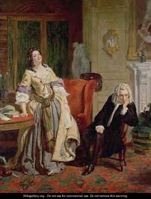 The Rejected Poet Alexander Pope and Lady Mary Wortley Montagu in 1863 - William Powell Frith