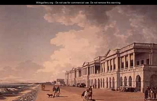 North east view of Bentincks Buildings the Beach Madras - John Gantz