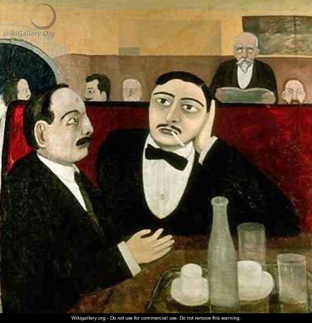 The Intellectuals at the Cafe Rotonde - Tullio Garbari