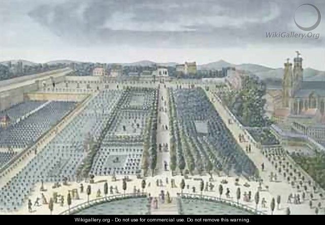 General View of Luxembourg Gardens in Paris - (after) Garbizza, Angelo