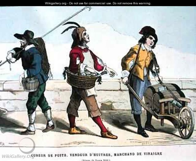 Well Cleaner Oyster Seller and Vinegar Seller at the time of Louis XIII - (after) Garcia