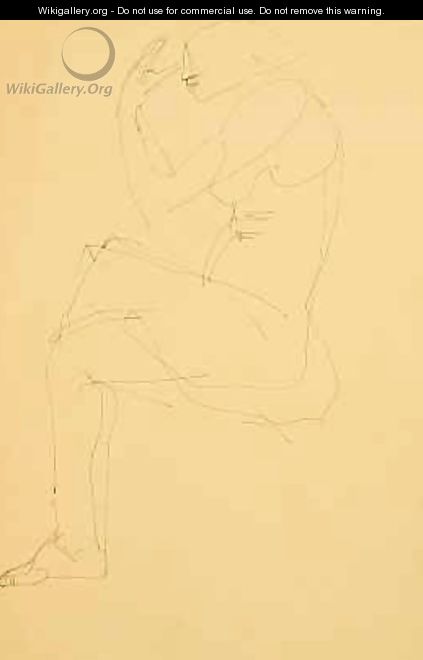 Sophie nude seated legs crossed - Henri Gaudier-Brzeska