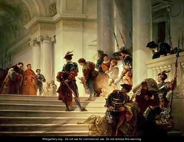 Cesare Borgia leaving the Vatican - Giuseppe-Lorenzo Gatteri