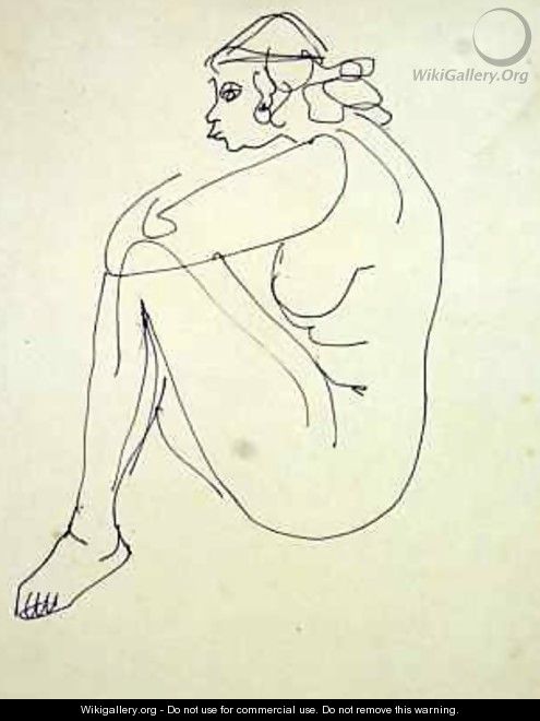 Female Nude Seated - Henri Gaudier-Brzeska