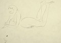 Nude Girl Laying on Floor - Henri Gaudier-Brzeska