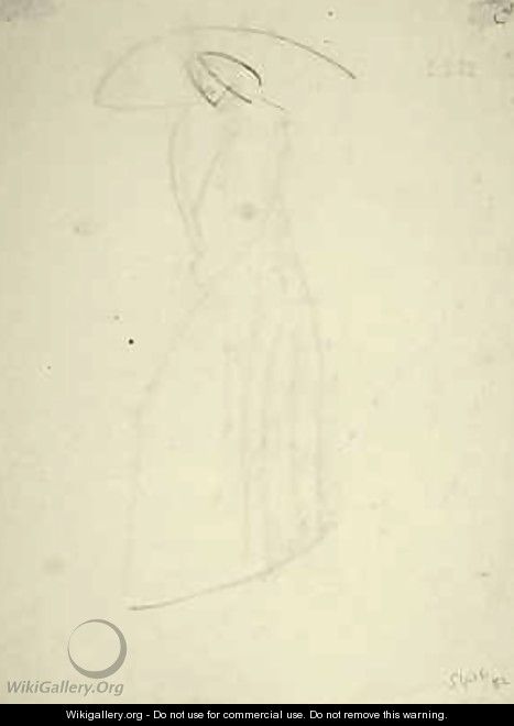 Standing Female with a Large Hat - Henri Gaudier-Brzeska