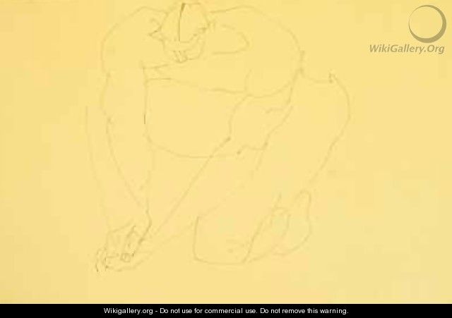 Nude Male Kneeling II - Henri Gaudier-Brzeska
