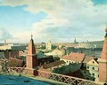 View of the city of Berlin with Altes Museum and Cathedrale from the roof of the Church of Friedrichswerder - Eduard Gartner